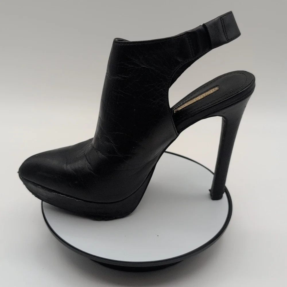 BCBGENERATION| Black Leather High Heel Ankle Boots - Picture 8 of 16